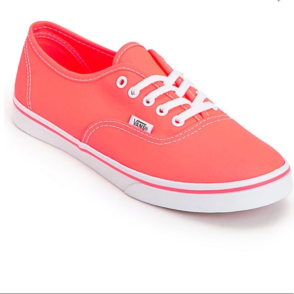 Vans Shoes - Vans Authentic Lo Pro Neon Coral Shoes Sz 7.5